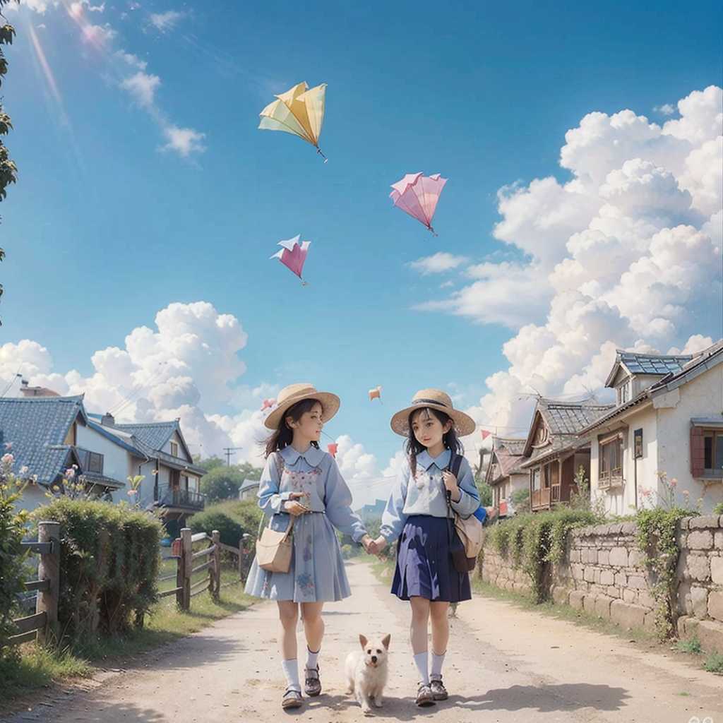 00573-4183247394-In the blue sky, there was a village full of peach blossoms. Tw.png